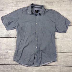 Steel & Jelly London Men's Gingham Button Down Short Sleeve Shirt Sz Medium EUC!